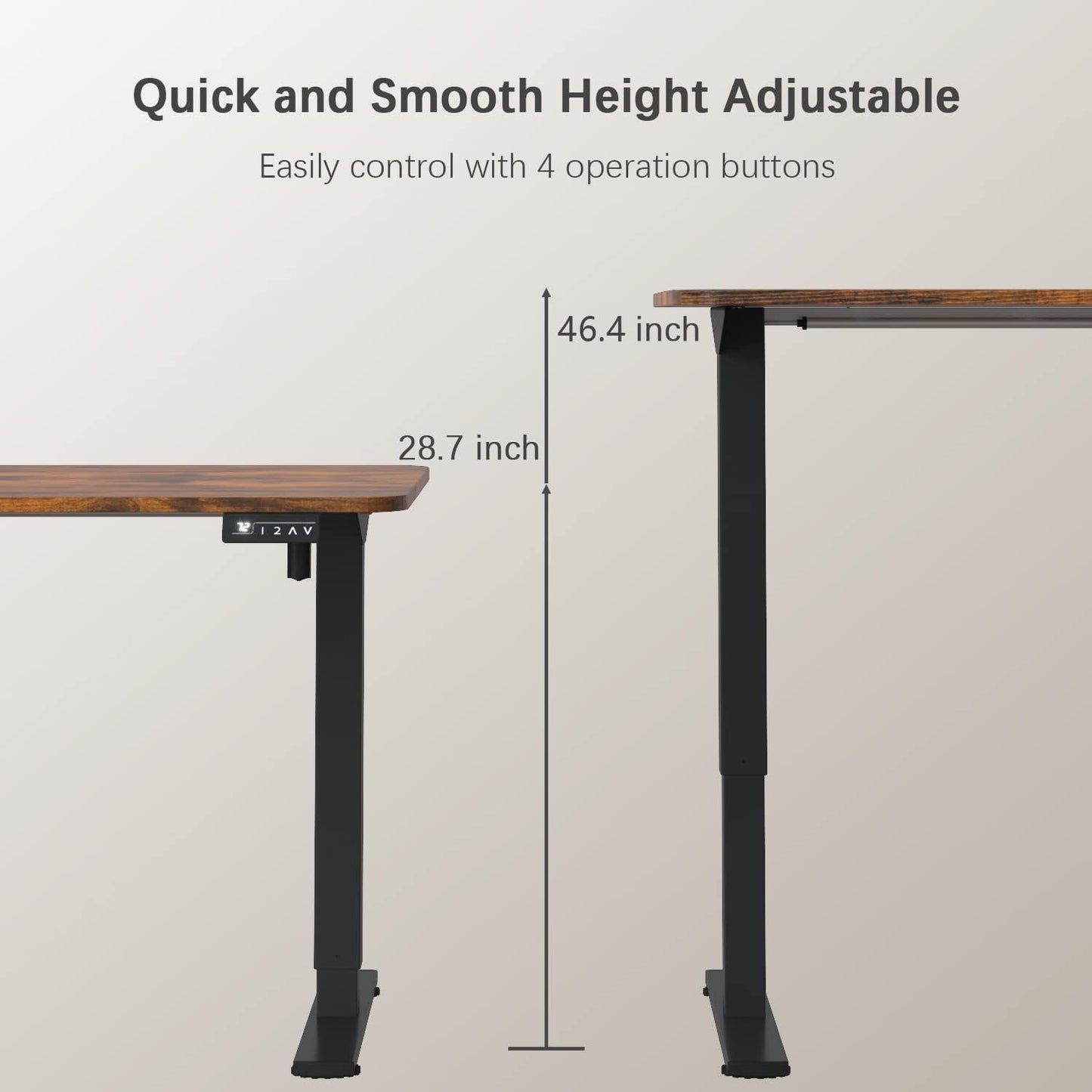 Electric Standing Desk Height Adjustable 40x24 Inch Sit Or Stand for Computer Workstation Ergonomic Work Table